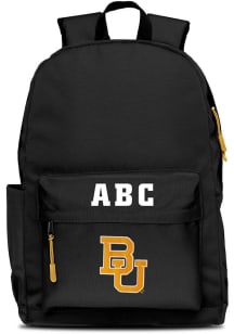 Baylor Bears Black Personalized Monogram Campus Backpack