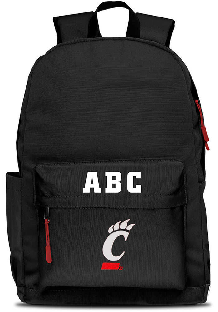Cincinnati Bearcats Black Personalized Monogram Campus Backpack