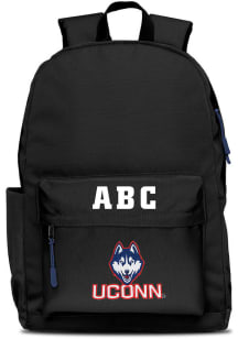 UConn Huskies Black Personalized Monogram Campus Backpack
