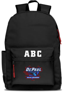 DePaul Blue Demons Black Personalized Monogram Campus Backpack
