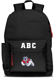 Fresno State Bulldogs Black Personalized Monogram Campus Backpack