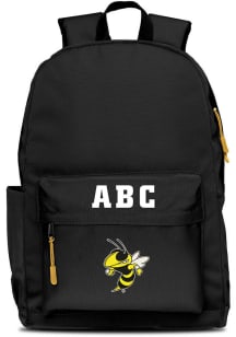 GA Tech Yellow Jackets Black Personalized Monogram Campus Backpack