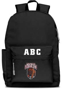 Montana Grizzlies Black Personalized Monogram Campus Backpack