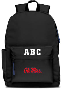 Ole Miss Rebels Black Personalized Monogram Campus Backpack