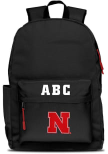 Nebraska Cornhuskers Black Personalized Monogram Campus Backpack