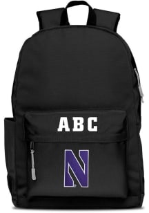 Northwestern Wildcats Black Personalized Monogram Campus Backpack