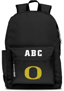 Oregon Ducks Black Personalized Monogram Campus Backpack
