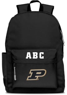 Purdue Boilermakers Black Personalized Monogram Campus Backpack