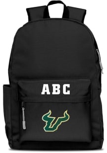 South Florida Bulls Black Personalized Monogram Campus Backpack