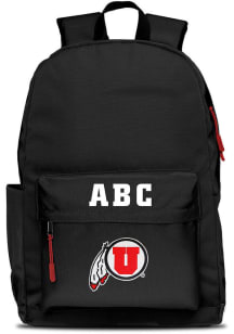 Utah Utes Black Personalized Monogram Campus Backpack