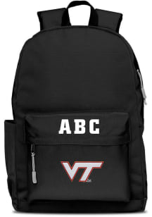 Virginia Tech Hokies Black Personalized Monogram Campus Backpack