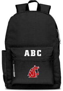 Washington State Cougars Black Personalized Monogram Campus Backpack