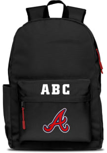 Atlanta Braves Black Personalized Monogram Campus Backpack
