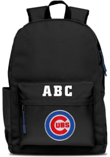 Chicago Cubs Black Personalized Monogram Campus Backpack