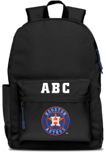 Houston Astros Black Personalized Monogram Campus Backpack