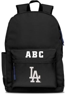 Los Angeles Dodgers Black Personalized Monogram Campus Backpack