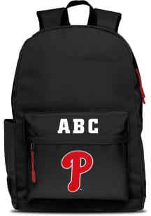 Philadelphia Phillies Black Personalized Monogram Campus Backpack