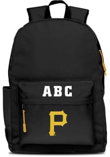 Pittsburgh Pirates Black Personalized Monogram Campus Backpack