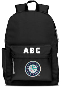 Seattle Mariners Black Personalized Monogram Campus Backpack