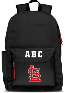 St Louis Cardinals Black Personalized Monogram Campus Backpack