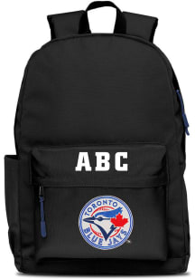 Toronto Blue Jays Black Personalized Monogram Campus Backpack