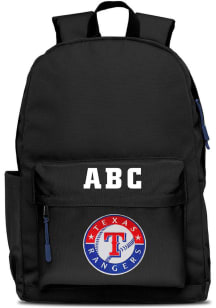 Texas Rangers Black Personalized Monogram Campus Backpack