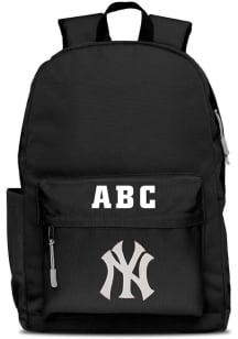 New York Yankees Black Personalized Monogram Campus Backpack