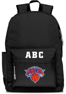 New York Knicks Black Personalized Monogram Campus Backpack
