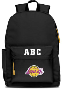 Los Angeles Lakers Black Personalized Monogram Campus Backpack