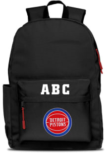 Detroit Pistons Black Personalized Monogram Campus Backpack
