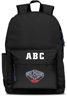 New Orleans Pelicans Black Personalized Monogram Campus Backpack