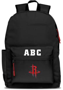 Houston Rockets Black Personalized Monogram Campus Backpack