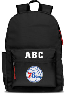 Philadelphia 76ers Black Personalized Monogram Campus Backpack