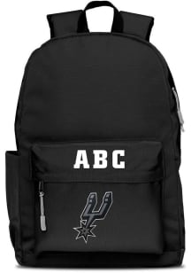 San Antonio Spurs Black Personalized Monogram Campus Backpack