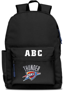 Oklahoma City Thunder Black Personalized Monogram Campus Backpack