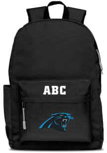 Carolina Panthers Black Personalized Monogram Campus Backpack