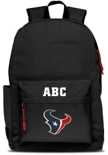 Houston Texans Black Personalized Monogram Campus Backpack