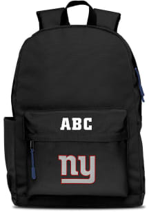 New York Giants Black Personalized Monogram Campus Backpack
