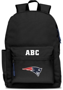 New England Patriots Black Personalized Monogram Campus Backpack