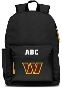 Washington Commanders Black Personalized Monogram Campus Backpack