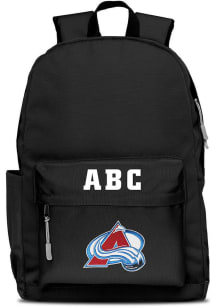 Colorado Avalanche Black Personalized Monogram Campus Backpack