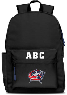 Columbus Blue Jackets Black Personalized Monogram Campus Backpack