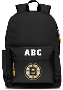 Boston Bruins Black Personalized Monogram Campus Backpack