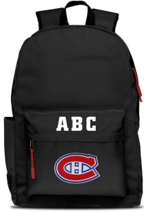 Montreal Canadiens Black Personalized Monogram Campus Backpack