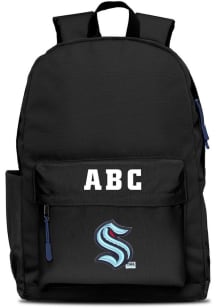 Seattle Kraken Black Personalized Monogram Campus Backpack