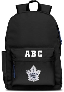 Toronto Maple Leafs Black Personalized Monogram Campus Backpack