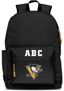 Pittsburgh Penguins Black Personalized Monogram Campus Backpack