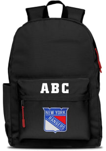 New York Rangers Black Personalized Monogram Campus Backpack