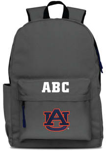 Auburn Tigers Grey Personalized Monogram Campus Backpack