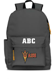 Arizona State Sun Devils Grey Personalized Monogram Campus Backpack